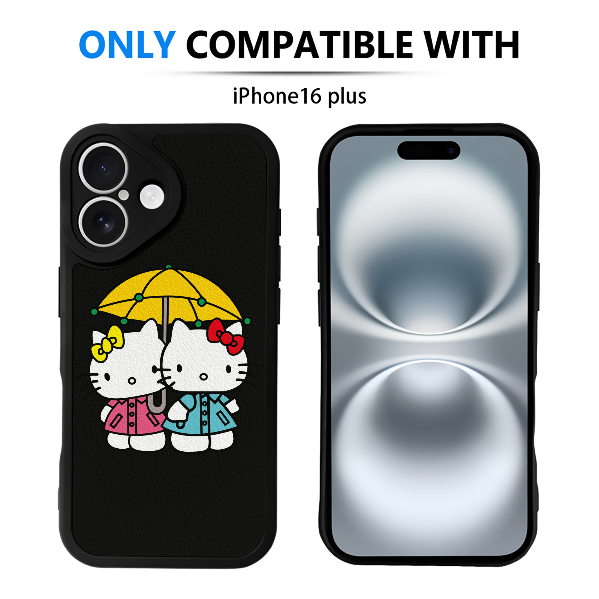（画像用） Hello Kitty ハローキティ 【iPhone 16シリーズ対応】シリコンスマホケース（レザー調） 材質：シリコン